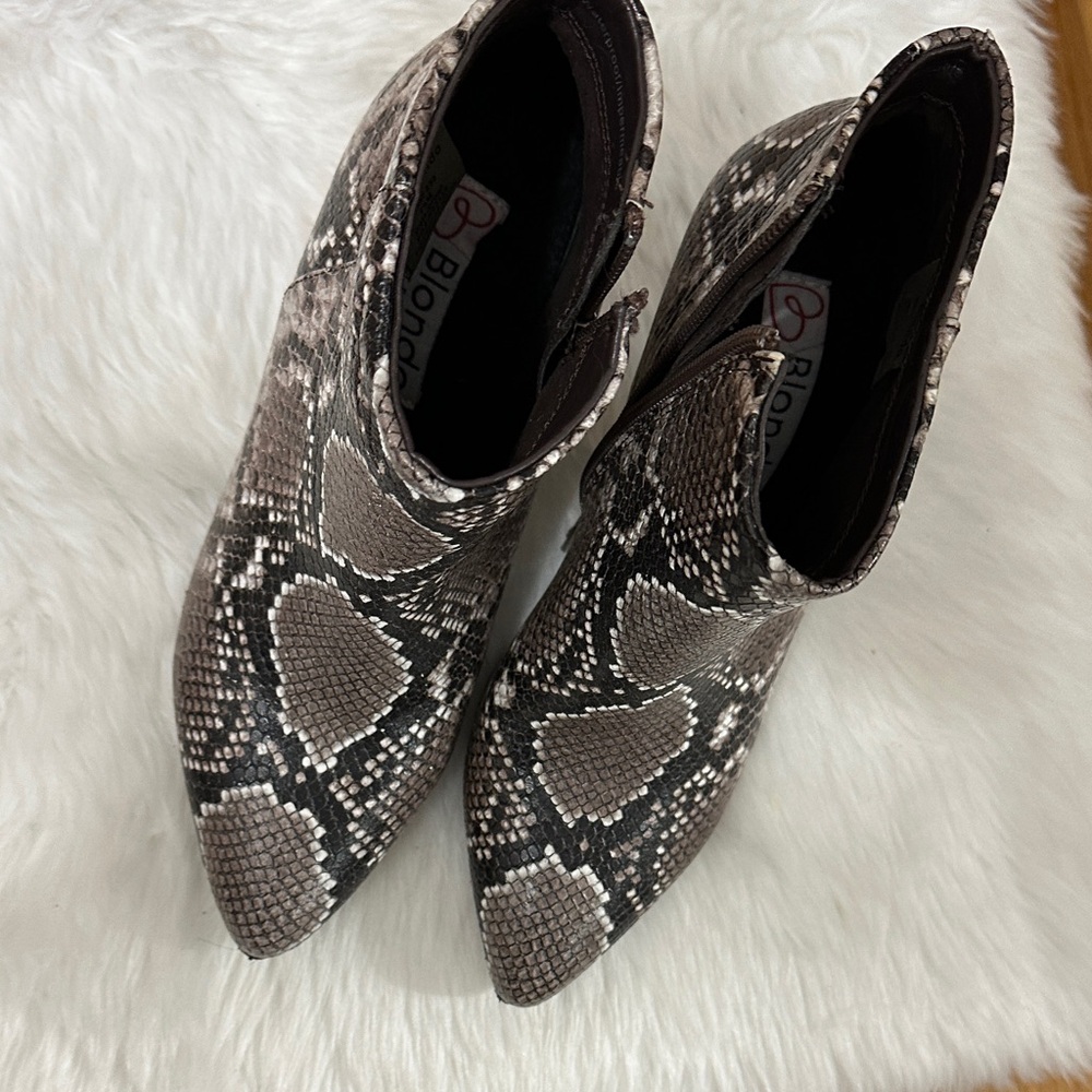 Blondo Snake Pattern Ankle Booties - image 1